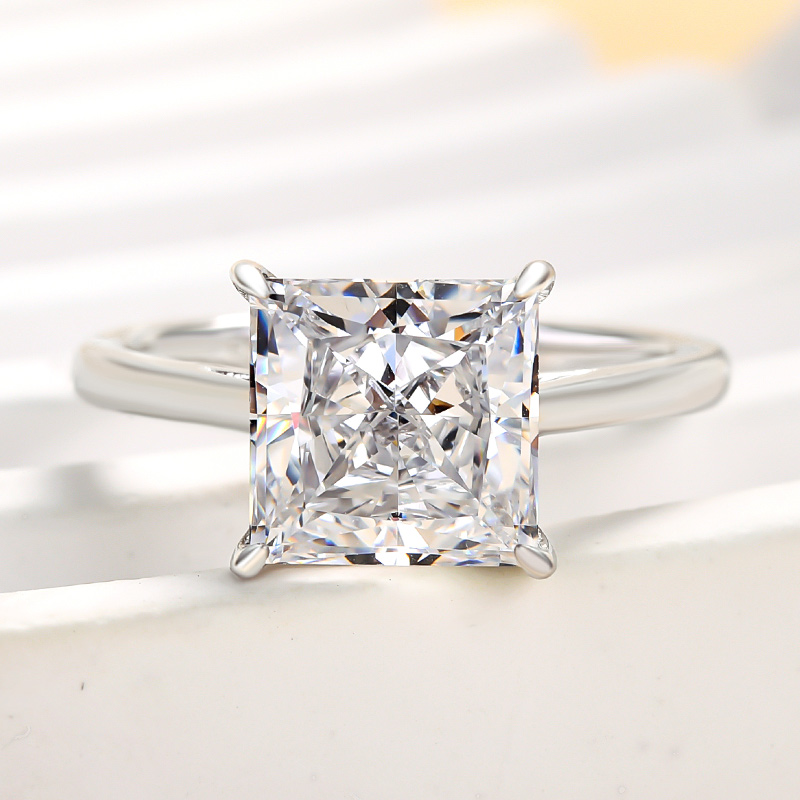 3Ct Stunning Princess Cut Engagement Ring-Sterling Silver-lornajewelry