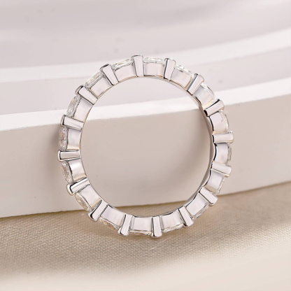 Classic Oval Cut Wedding Band Ring For Women In Sterling Silver-Sterling Silver-lornajewelry