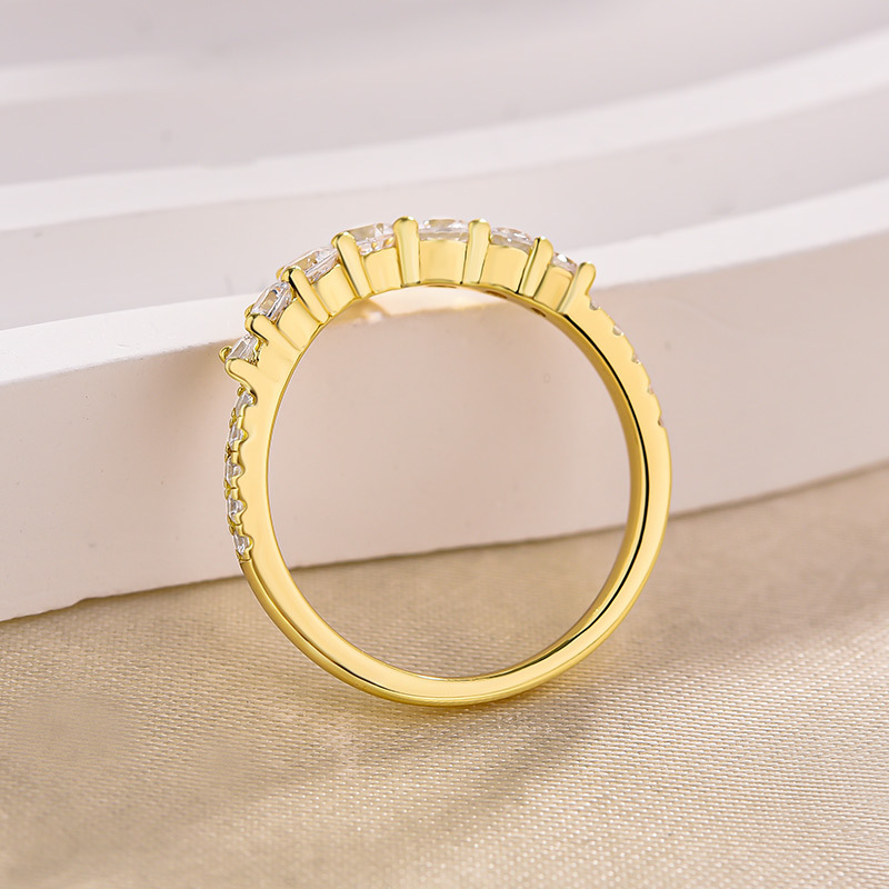 Stunning Chic Thin V Shaped Stacking Wedding Band In Sterling Silver-Sterling Silver-lornajewelry