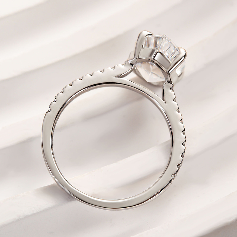 2.8Ct Elegant Pear Cut  Engagement Ring In Sterling Silver-Sterling Silver-lornajewelry