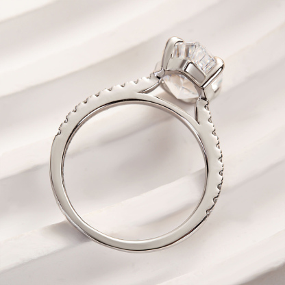 2.8Ct Elegant Pear Cut  Engagement Ring In Sterling Silver-Sterling Silver-lornajewelry