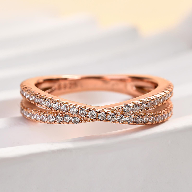 Classic X Criss Cross Wedding Band For Women In Sterling Silver-Sterling Silver-lornajewelry