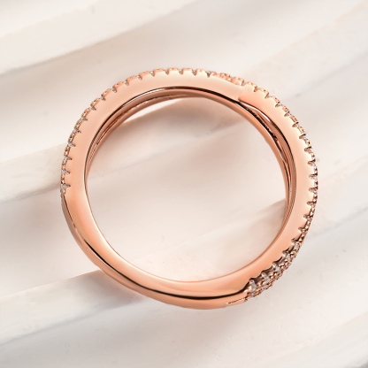 Classic X Criss Cross Wedding Band For Women In Sterling Silver-Sterling Silver-lornajewelry