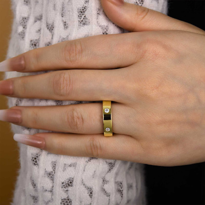 Luxurious Unisex Wedding Band In Sterling Silver-Sterling Silver-lornajewelry