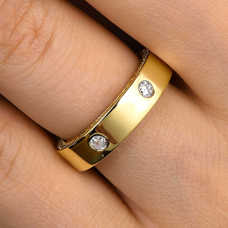 Luxurious Unisex Wedding Band In Sterling Silver-Sterling Silver-lornajewelry