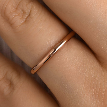 Simple Wedding Band For Women In Sterling Silver-Sterling Silver-lornajewelry
