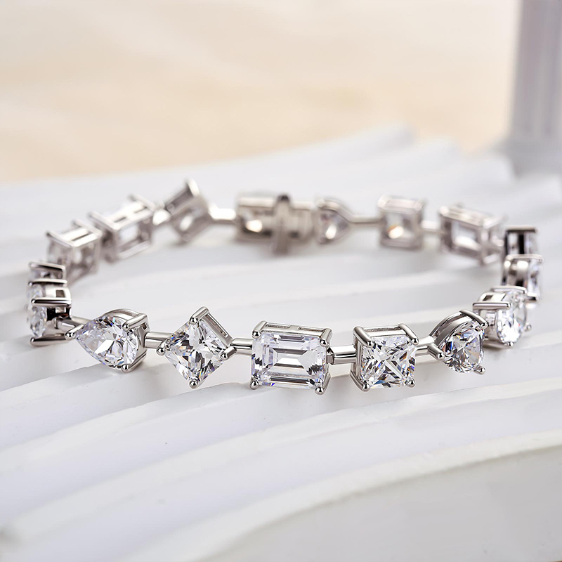 Stunning Unique Design Bracelet for Women In Sterling Silver-Sterling Silver-lornajewelry