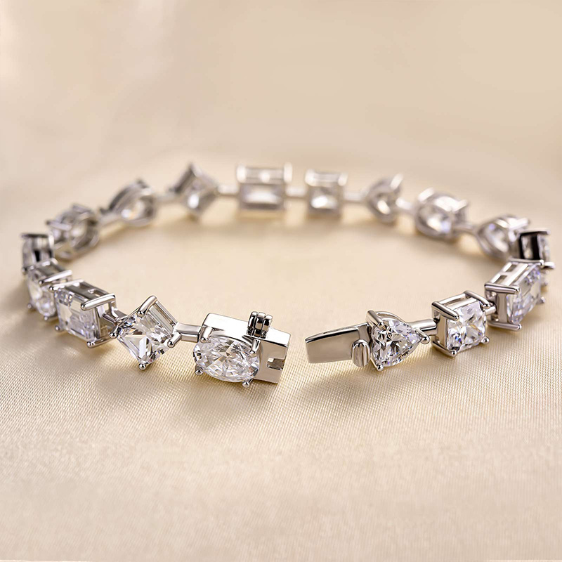 Stunning Unique Design Bracelet for Women In Sterling Silver-Sterling Silver-lornajewelry