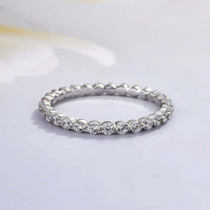 Gorgeous Round Cut  4PC Wedding Set In Sterling Silver-Sterling Silver-lornajewelry