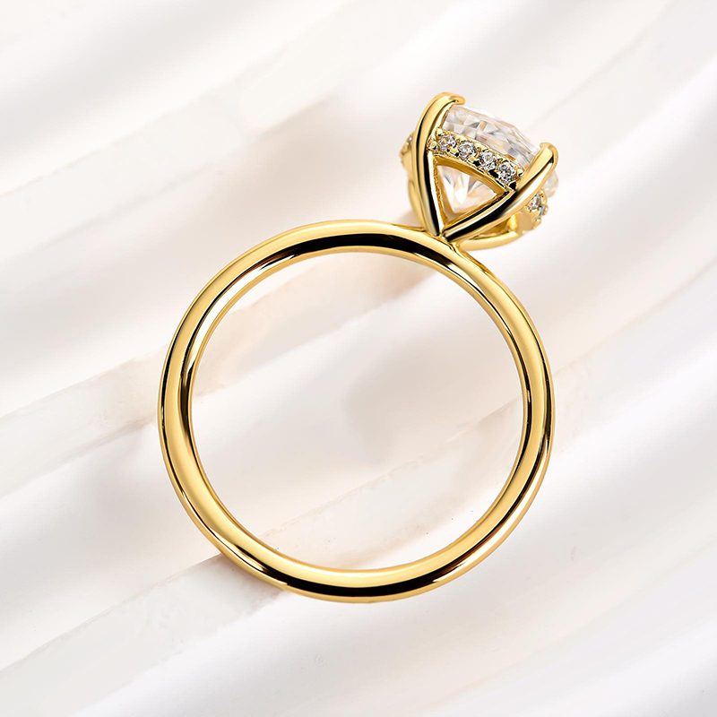 2Ct Moissanite Round Cut Promise Ring-Sterling Silver-lornajewelry