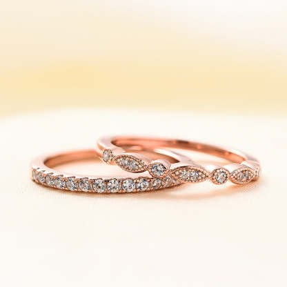 Halo Cushion Cut Champagne Stone 3PC Wedding Ring Set In Rose Gold-Sterling Silver-lornajewelry