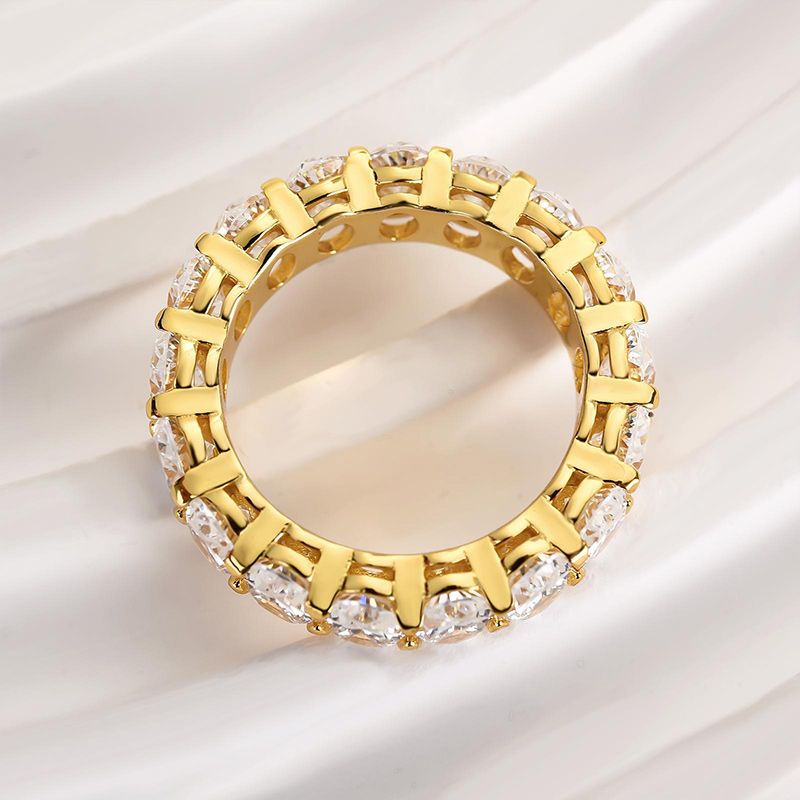 Eternity Oval Cut s Wedding Band-Sterling Silver-lornajewelry