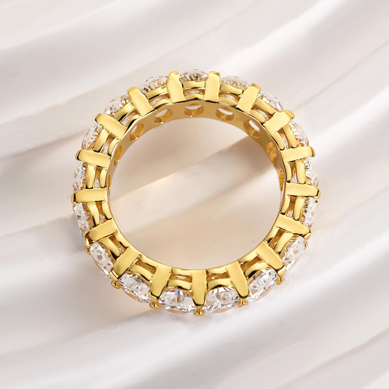 Eternity Oval Cut s Wedding Band-Sterling Silver-lornajewelry