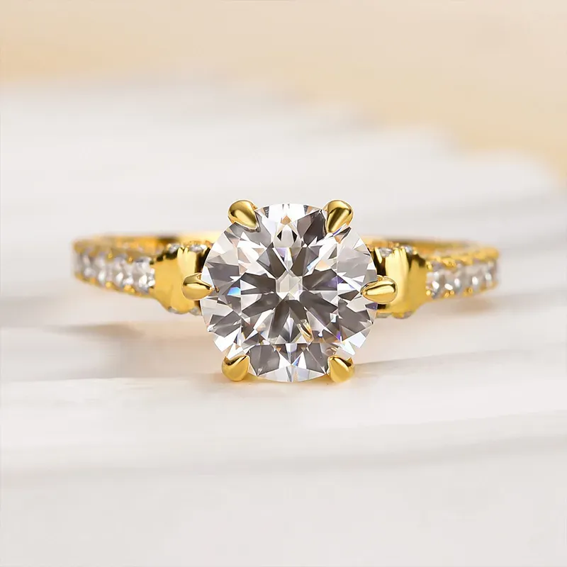 3Ct Moissanite Bow Base Design Engagement Ring