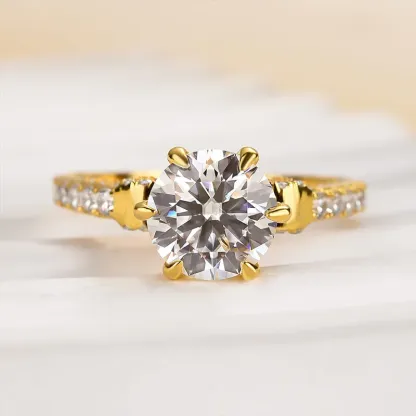3Ct Moissanite Bow Base Design Engagement Ring