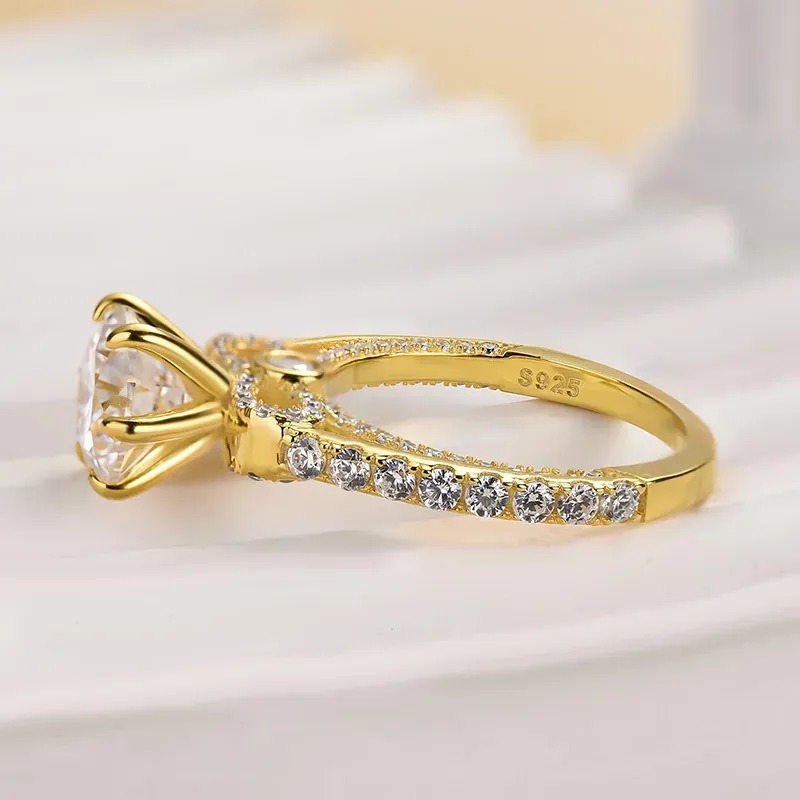 3Ct Moissanite Bow Base Design Engagement Ring