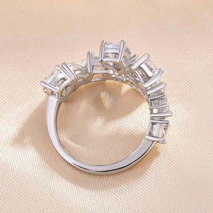 Unique Design Wedding Band for Women In Sterling Silver-Sterling Silver-lornajewelry