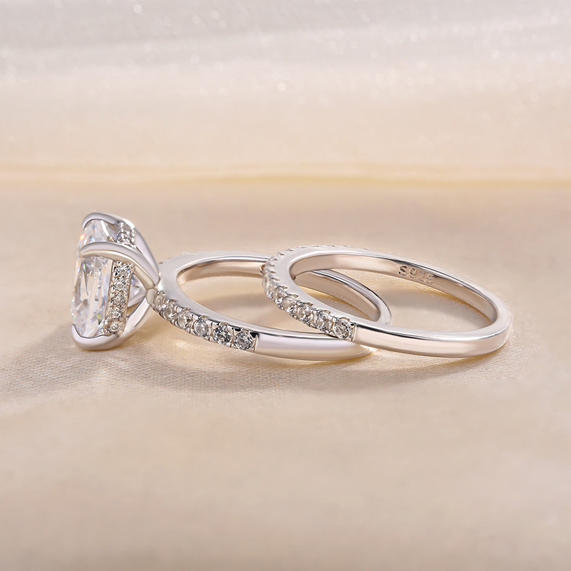 Stunning 3.0 Carat Cushion Cut Wedding Set-Sterling Silver-lornajewelry