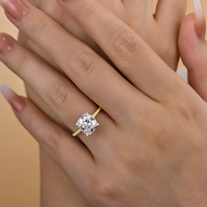 3Ct Elegant Cushion Cut Engagement Ring for Women In Sterling Silver-Sterling Silver-lornajewelry