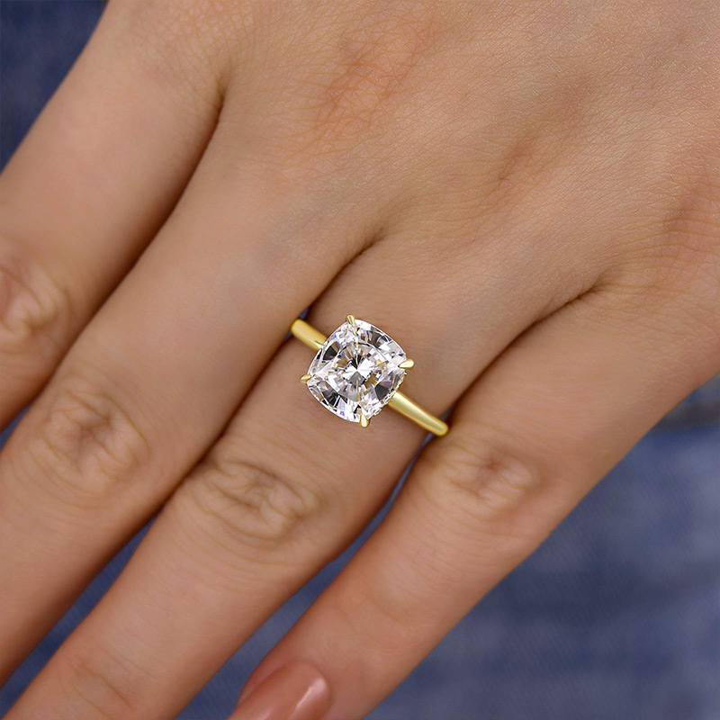 3Ct Elegant Cushion Cut Engagement Ring for Women In Sterling Silver-Sterling Silver-lornajewelry