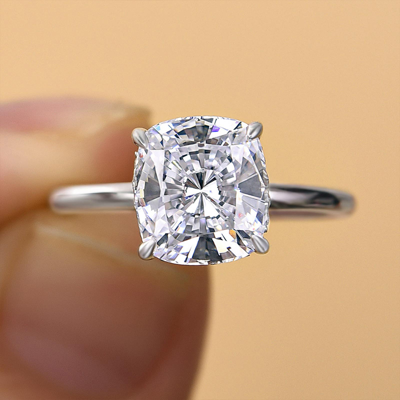 3Ct Elegant Cushion Cut Engagement Ring for Women In Sterling Silver-Sterling Silver-lornajewelry