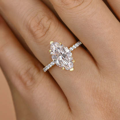 2.5Ct Exclusive Marquise Cut Engagement Ring In Sterling Silver-Sterling Silver-lornajewelry