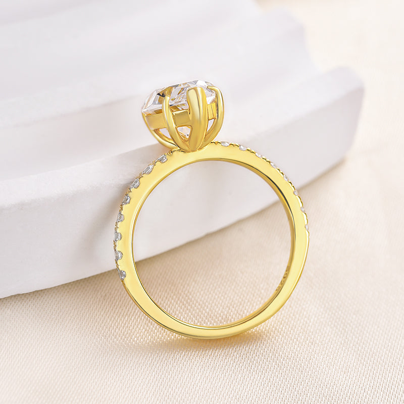 2.5Ct Exclusive Marquise Cut Engagement Ring In Sterling Silver-Sterling Silver-lornajewelry