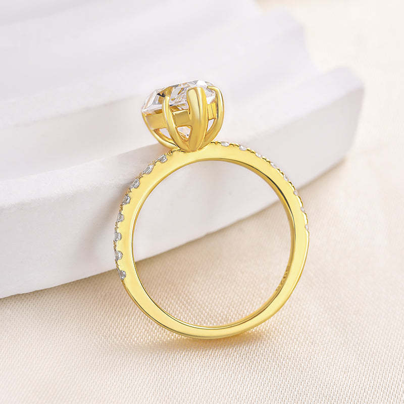 2.5Ct Exclusive Marquise Cut Engagement Ring In Sterling Silver-Sterling Silver-lornajewelry