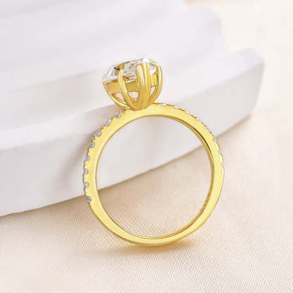 2.5Ct Exclusive Marquise Cut Engagement Ring In Sterling Silver-Sterling Silver-lornajewelry