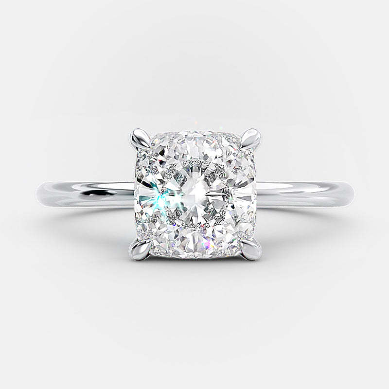 3Ct Elegant Cushion Cut Engagement Ring for Women In Sterling Silver-Sterling Silver-lornajewelry