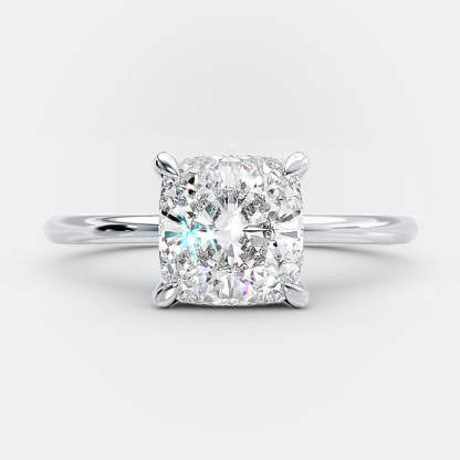 3Ct Elegant Cushion Cut Engagement Ring for Women In Sterling Silver-Sterling Silver-lornajewelry