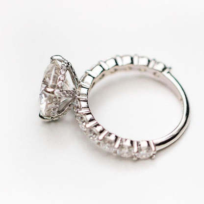 3.5Ct Elegant Round Cut Engagement Ring For Women In Sterling Silver-Sterling Silver-lornajewelry