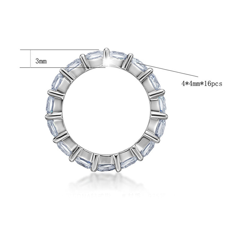 Eternity Stylish Sterling Silver Wedding Band Ring-Sterling Silver-lornajewelry