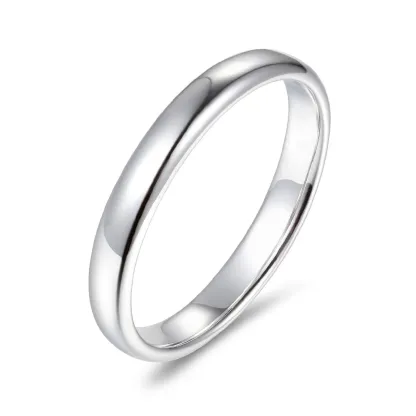 High Polished Classic Comfort Fit Wedding Band-Sterling Silver-lornajewelry