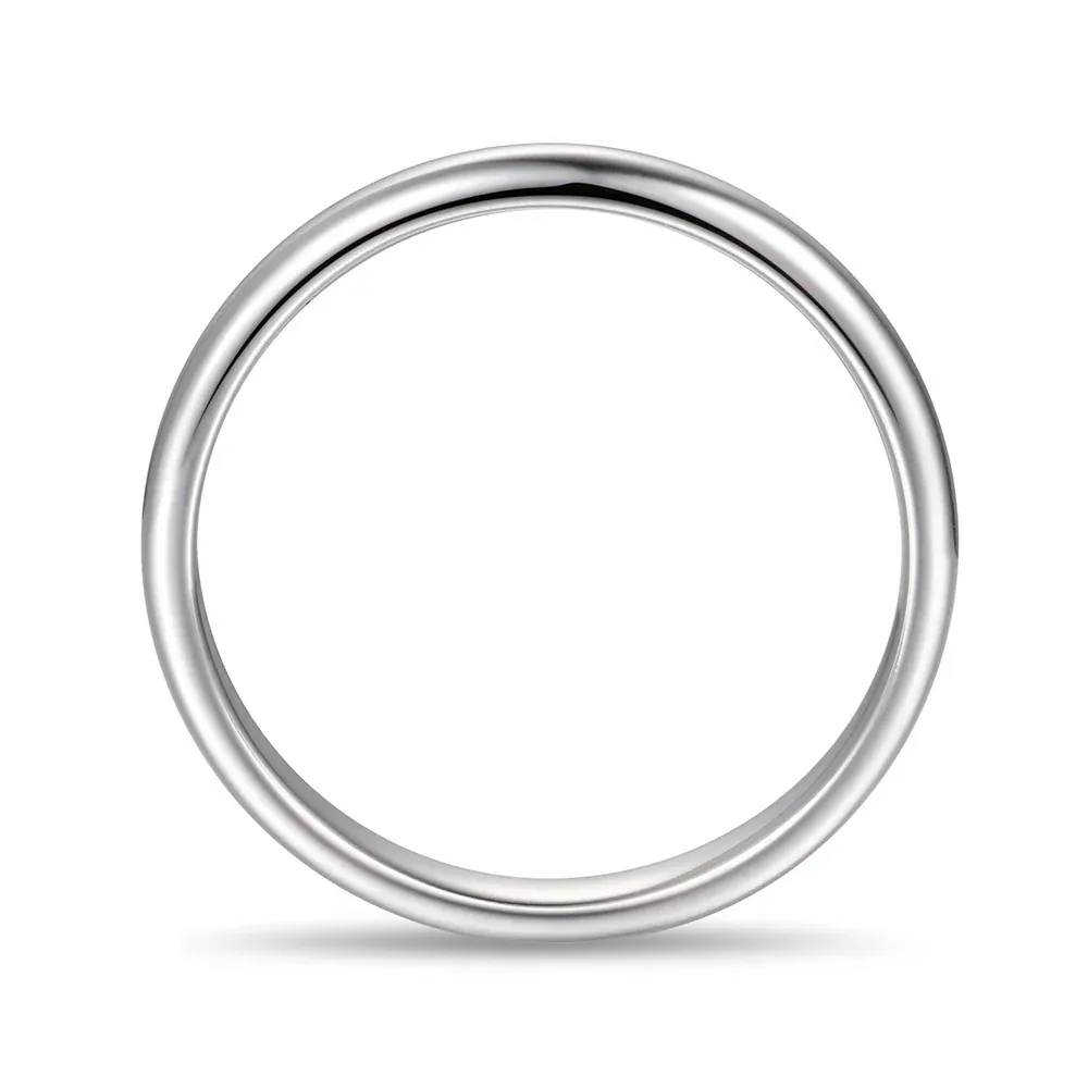 High Polished Classic Comfort Fit Wedding Band-Sterling Silver-lornajewelry