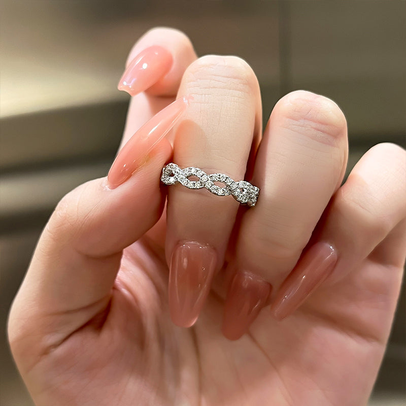 Classic Infinity Wedding Band for Women In Sterling Silver-Sterling Silver-lornajewelry