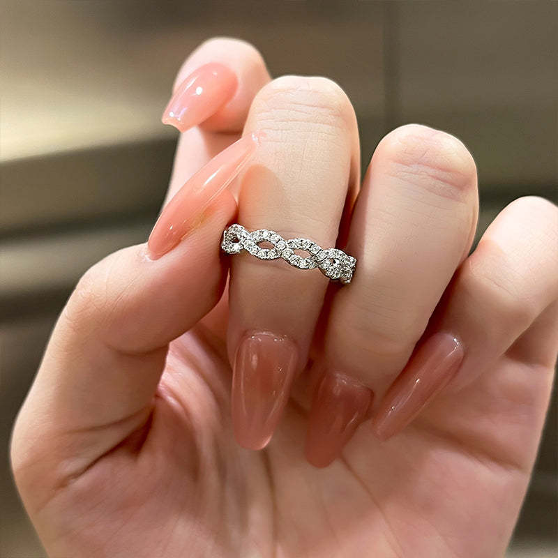 Classic Infinity Wedding Band for Women In Sterling Silver-Sterling Silver-lornajewelry