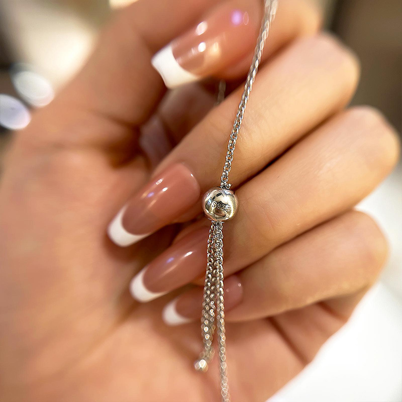 Sparking Tennis Bolo Bracelet For Women In Sterling Silver-Sterling Silver-lornajewelry