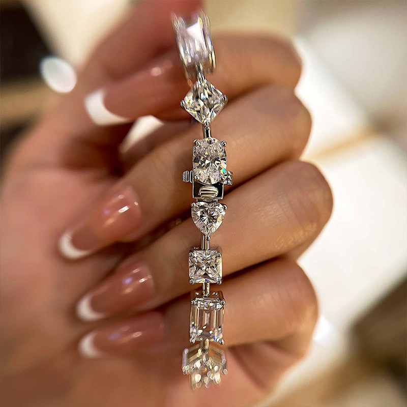 Stunning Unique Design Bracelet for Women In Sterling Silver-Sterling Silver-lornajewelry