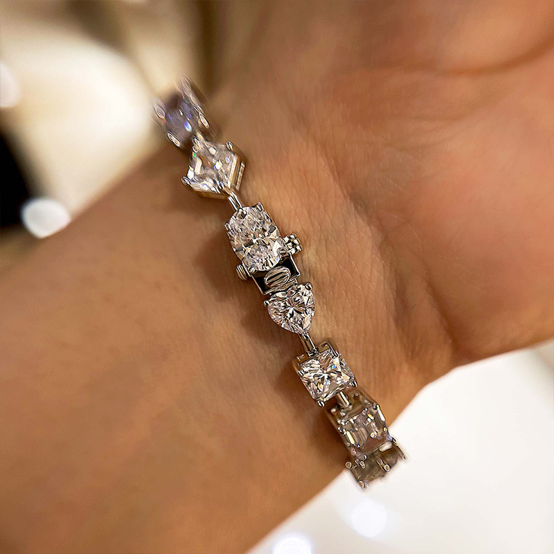 Stunning Unique Design Bracelet for Women In Sterling Silver-Sterling Silver-lornajewelry