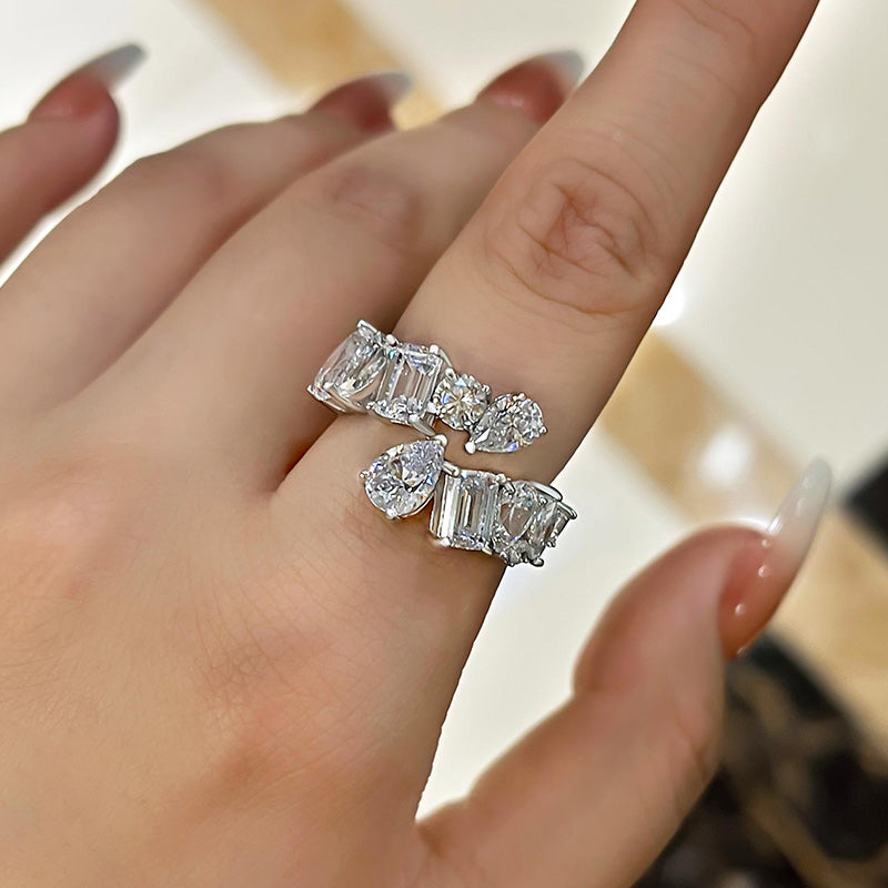 Unique Design Wedding Band for Women In Sterling Silver-Sterling Silver-lornajewelry