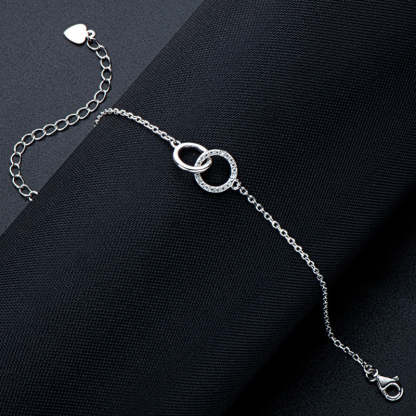 Moissanite Möbiusband Bracelet-Sterling Silver-lornajewelry