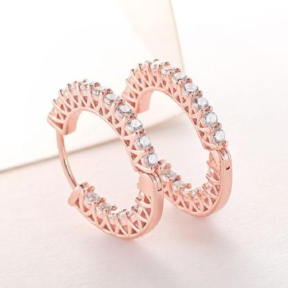 Women's Classic Round Cut Hoop Earrings In Sterling Silver-Sterling Silver-lornajewelry