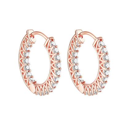 Women's Classic Round Cut Hoop Earrings In Sterling Silver-Sterling Silver-lornajewelry