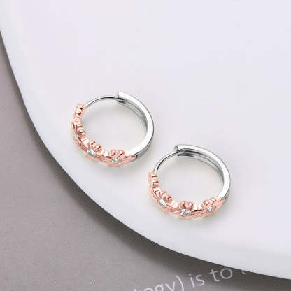 Moissanite Daisy Flower Earrings-Sterling Silver-lornajewelry