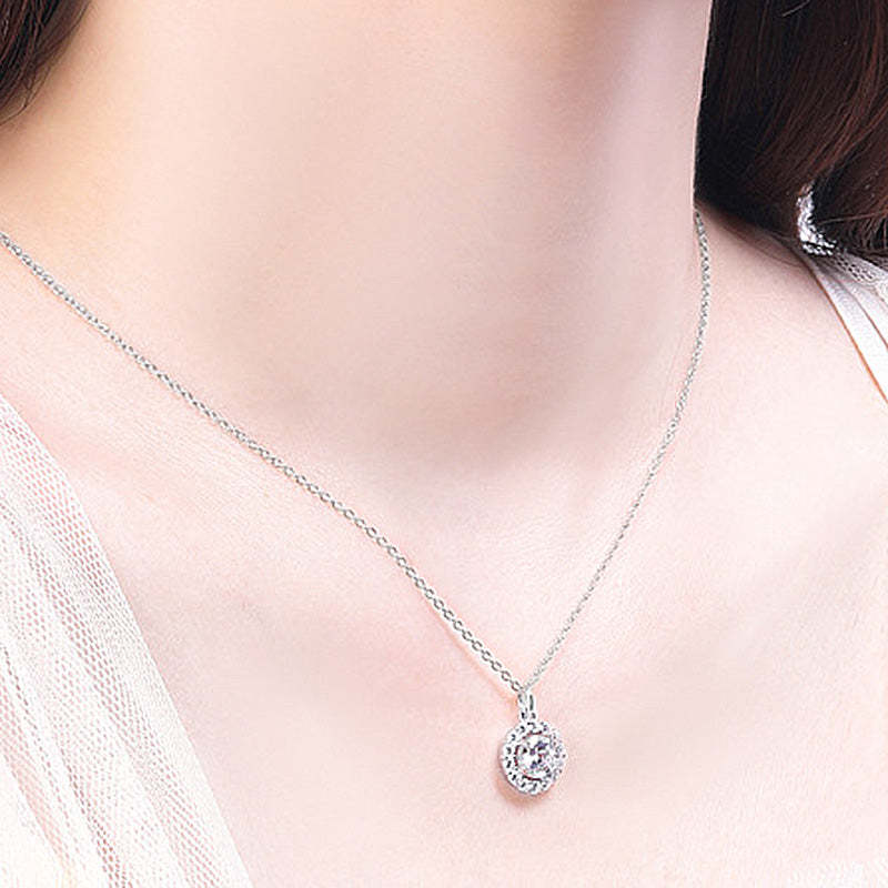 Classic Sterling Silver Birthstone Necklace for Mom-Sterling Silver-lornajewelry