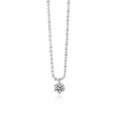 Starry Sky Sparkling Round Cut Moissanite Pendant Necklace-Sterling Silver-lornajewelry