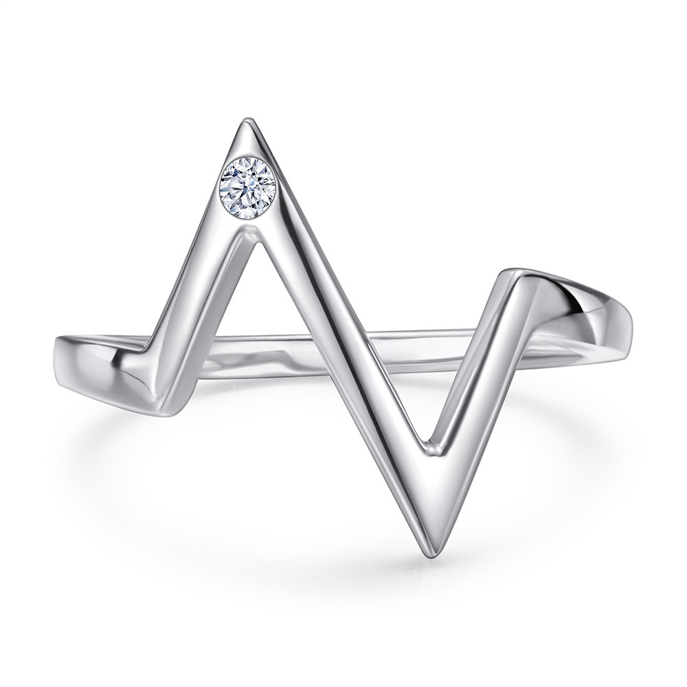 [Copy]Sterling Silver Irregular Design Delicate Multi-Stone Wedding Band