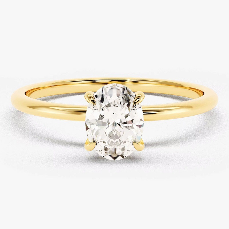 1Ct/2Ct/3Ct/5Ct Oval Cut Moissanite Elegant Modern Sterling Silver Engagement Ring