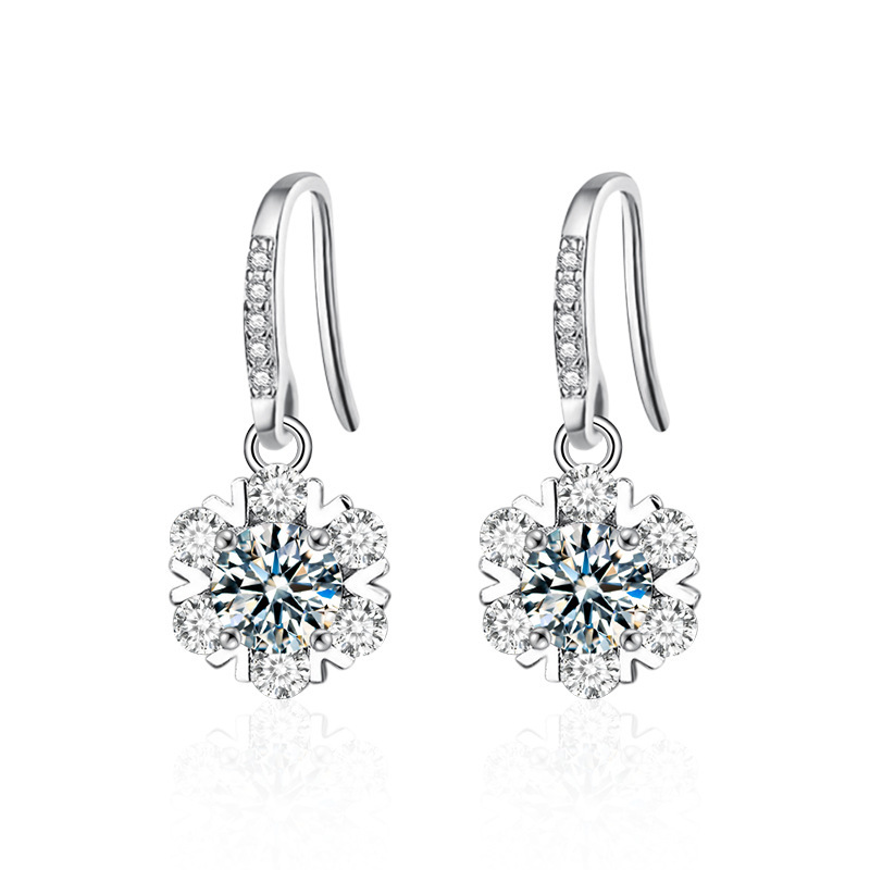 Blue Moissanite Round Cut Stud Earrings-lornajewelry